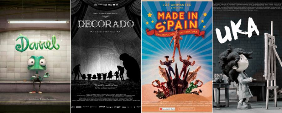 Carteles de 'Darrel', 'Decorado', 'Made in Spain' y 'Uka'