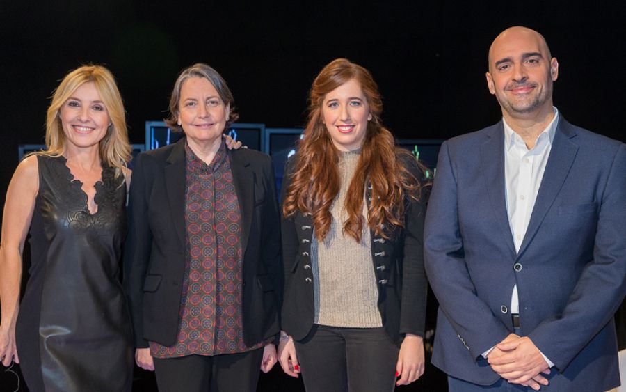 Cayetana Guillén Cuervo con Javier Méndez, Cristina Andreu y Blanca Bonvehi