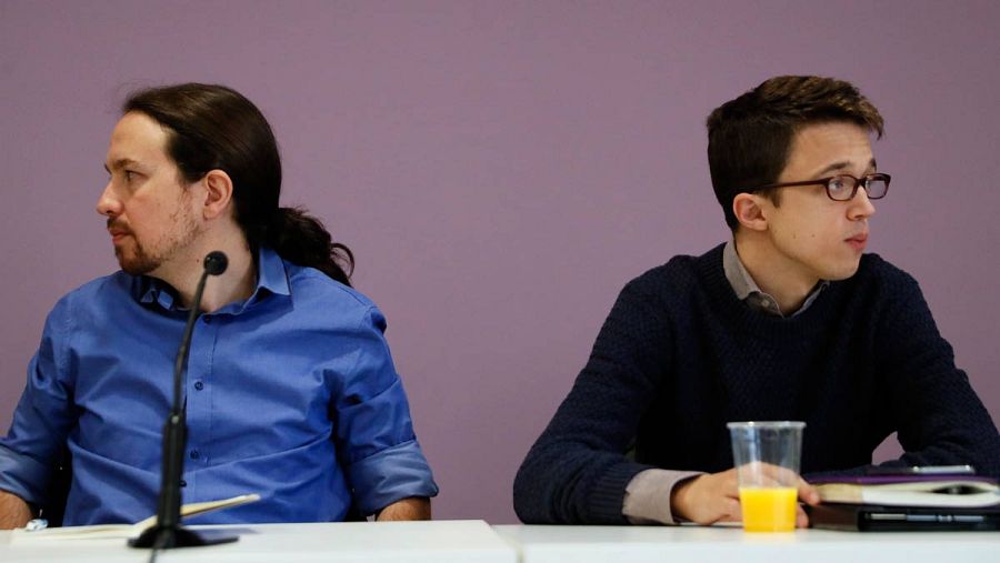 El líder y el número dos de Podemos, Pablo Iglesias e Íñigo Errejón.
