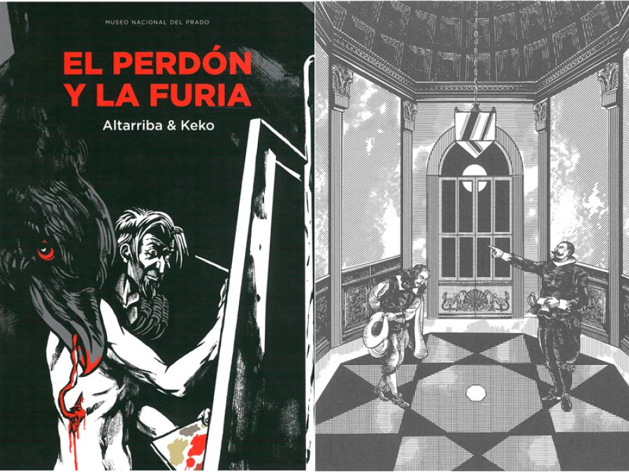 Portada y página de 'El perdón y la furia'