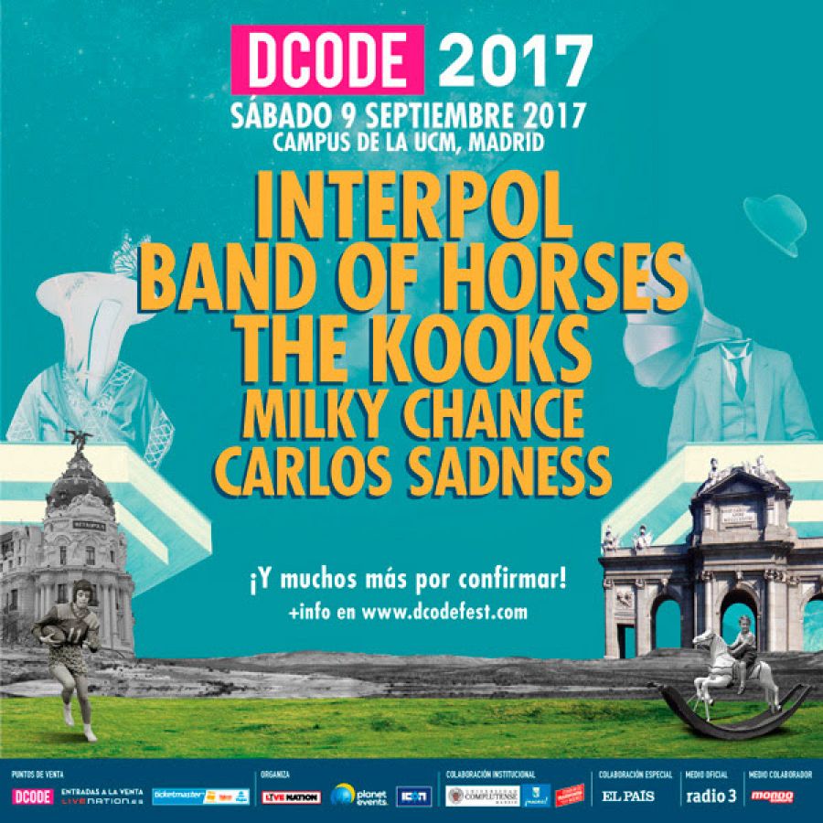 Cartel de DCODE con las primeras confirmaciones