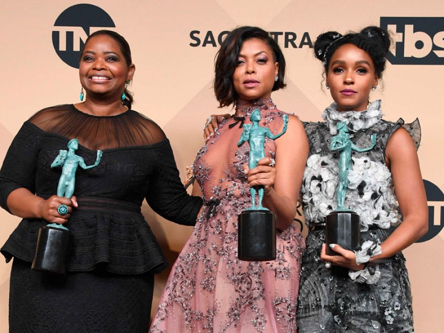 Octavia Spencer, Taraji P. Henson y Janelle Monae, ganadoras del premio al Mejor Reparto por 'Figuras ocultas'