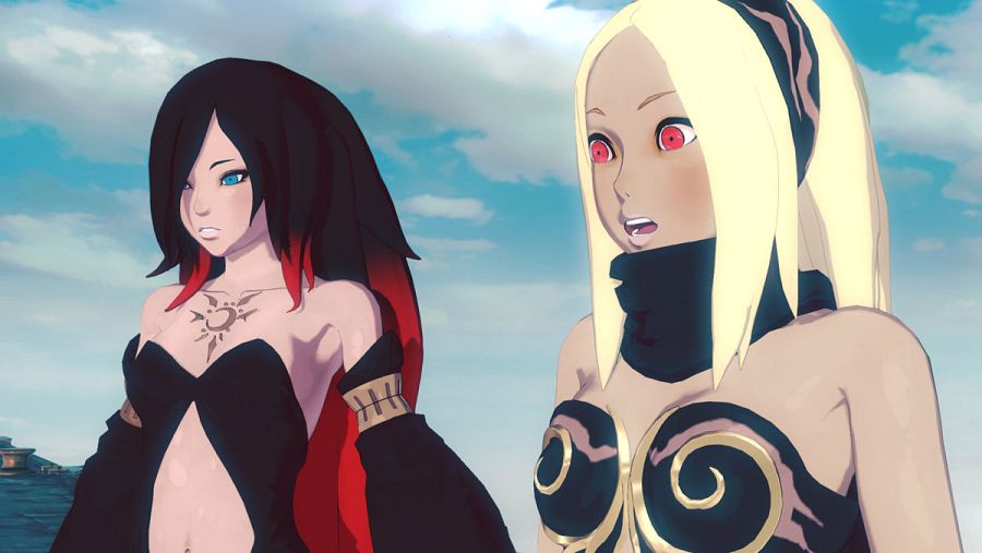 Kat y su compañera Raven en una escena del videojuego 'Gravity Rush 2'.