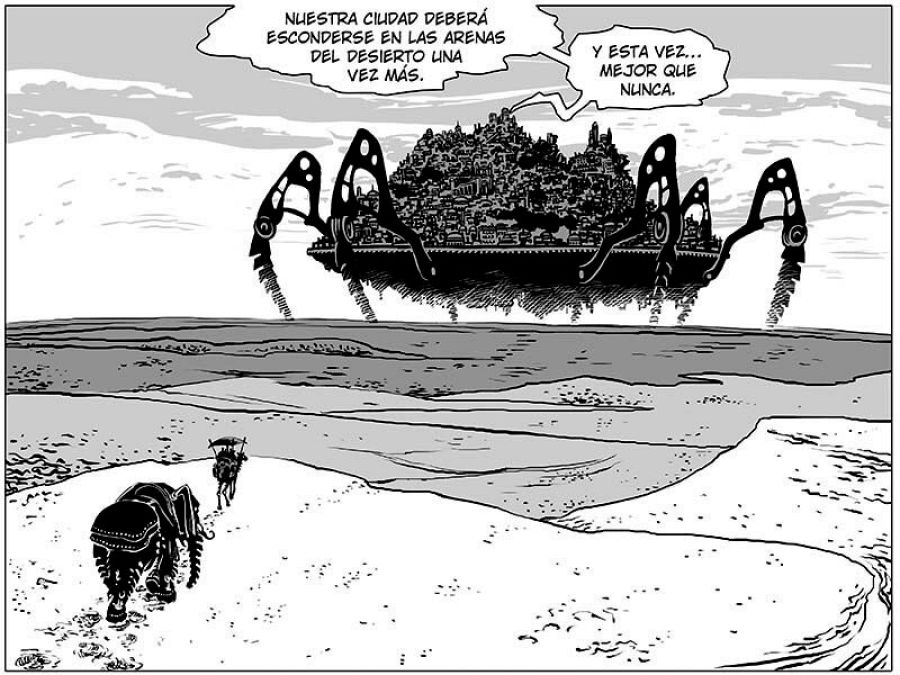 La ciudad de Axedra se mueve por el desierto