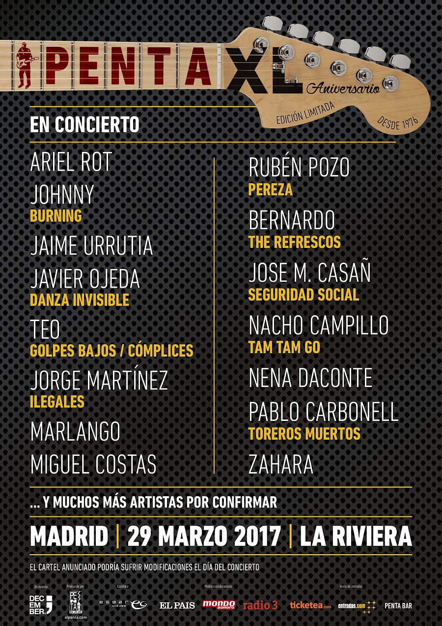 Cartel de Penta XL Aniversario