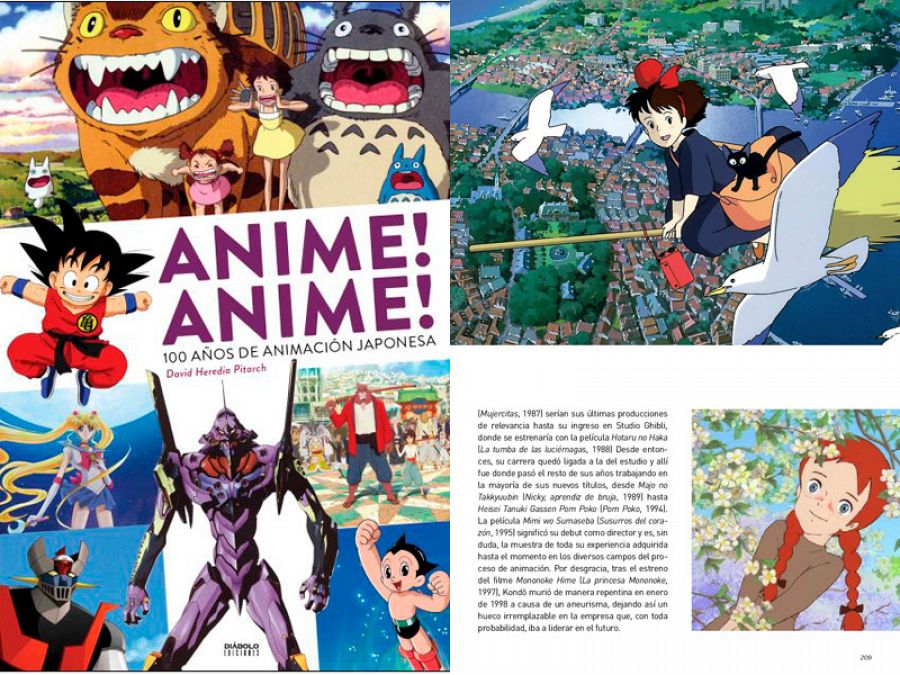 Portada y página del libro 'Anime! anime!'