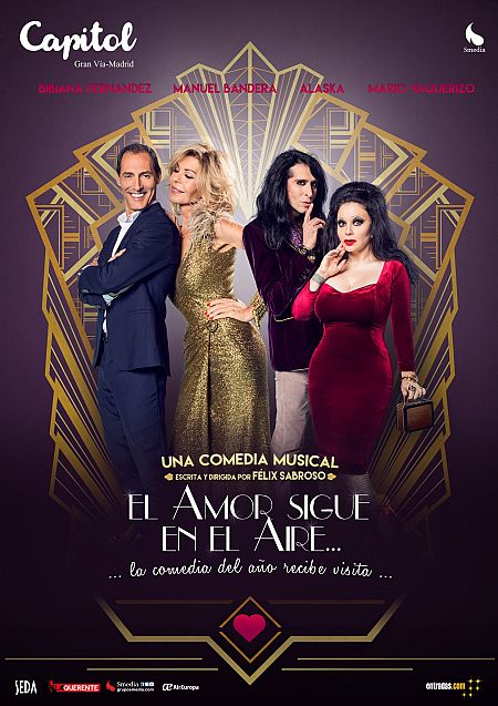 Cartel de la comedia musical 'El amor sigue en el aire'