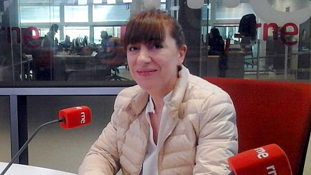 Mónica Fernández, en un momento de la entrevista.
