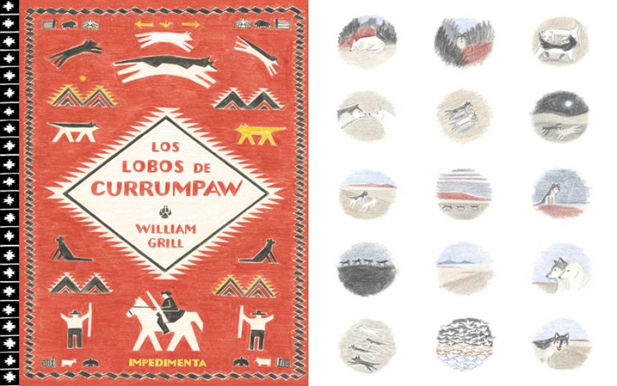 Portada y página de 'Los lobos de Currumpaw'