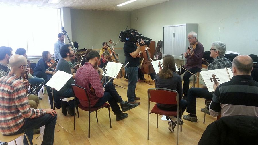 A l'assaig de l'ONCA, Orquestra Nacional Clàssica d'Andorra