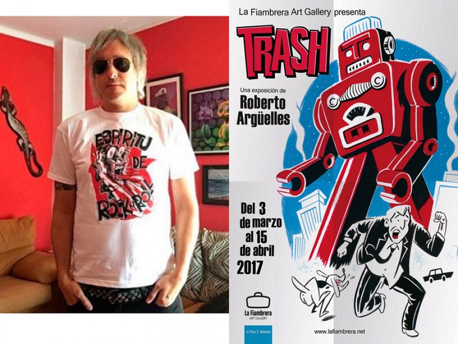 Roberto Argüelles y flyer de 'Trash'