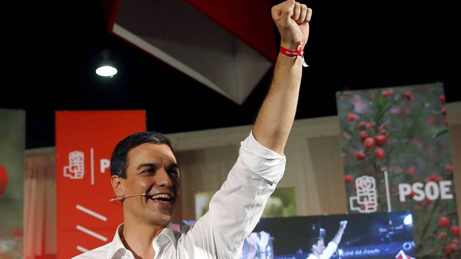 Pedro Sánchez, en un mitin (EFE).