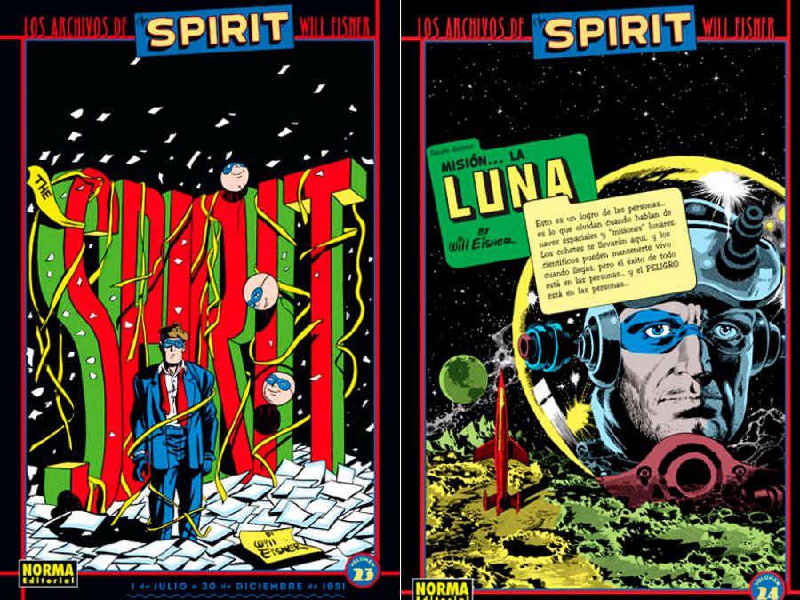 Dos portadas de 'Los Archivos de The Spirit'