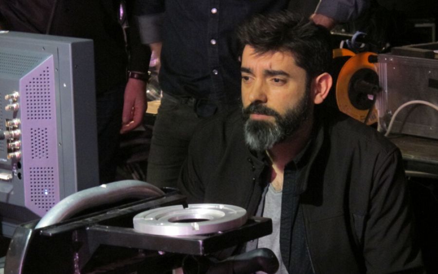Carlos Fernández Vigo en un momento del rodaje de 'Memorias de un hombre en pijama'