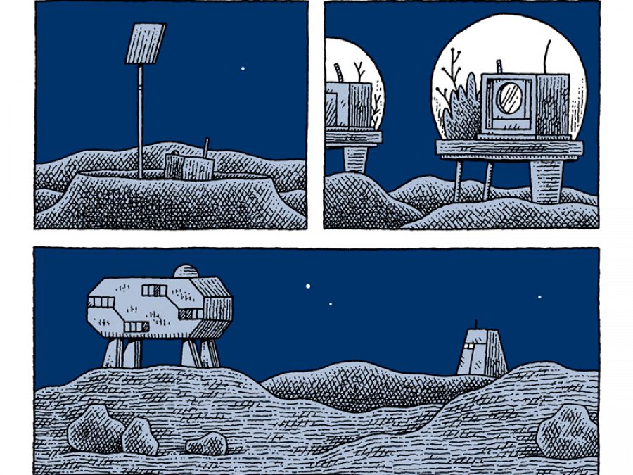 Viñetas de 'Un policía en la luna'