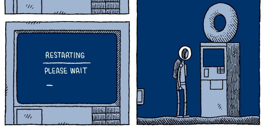 Viñetas de 'Un policía en la luna'