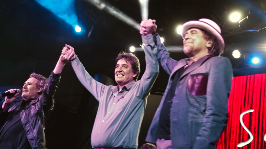 En la imagen, Miguel Ríos, Luis García Montero y Joaquín Sabina