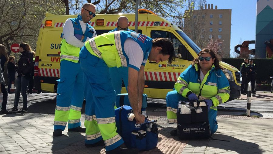 Una ambulancia del servicio de emergencias del 112 de Madrid