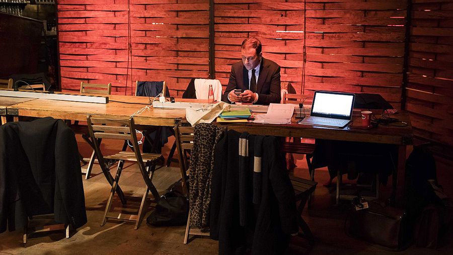 Lodewijk Asscher, dirigente del PvdA (socialdemócrata) en Amsterdam, durante la noche electoral