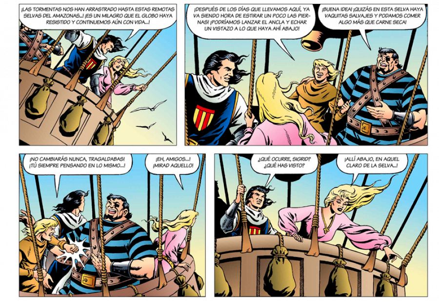 Viñetas de 'El Capitán Trueno: El círculo de fuego'