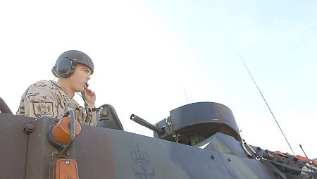 Los infantes se enfrentan en la Sierra del Retín a una simulación de guerra civil