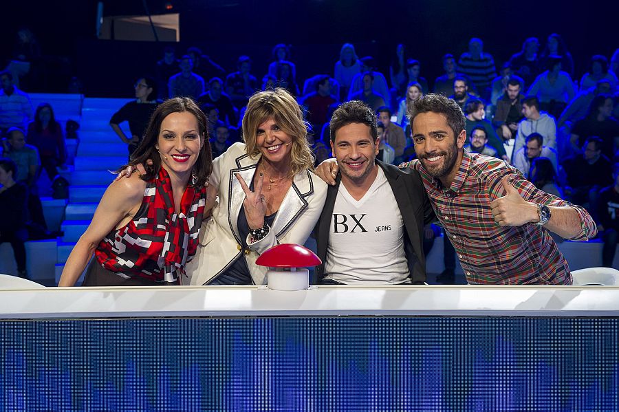 Natalia Millán, Arantxa de Benito, David De María y Roberto Leal, en 'El Gran Reto Musical'