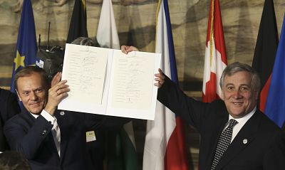 Los Veintisiete se reúnen en Roma en el 60 aniversario de la UE