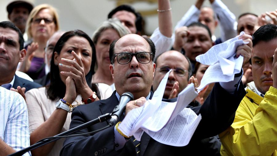 El presidente de la Asamblea Nacional de Venezuela, Julio Borges