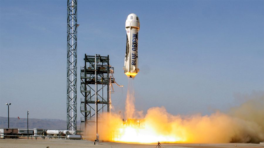 Blue Origin ha realizado múltiples lanzamientos exitosos de pruebas de su vehículo New Shepard. BLUE ORIGIN