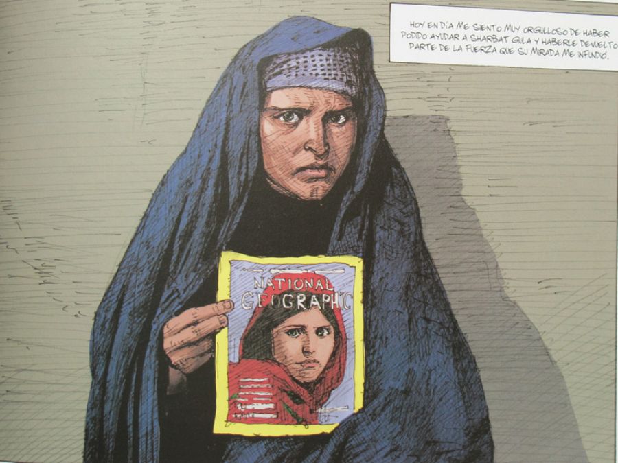 Años más tarde, McCurry volvió a retratar a la niña afgana
