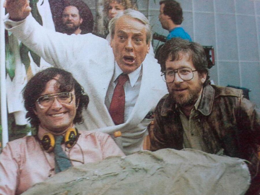 Foto inédita de Joe Dante con Steven Spielberg y el actor Kevin McCarthy