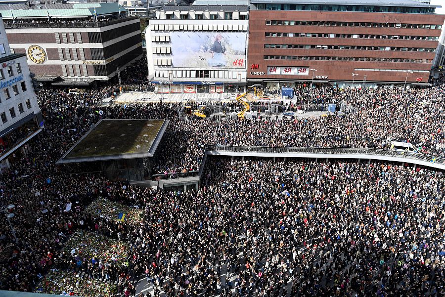 Concentración en Estocolmo contra el terrorismo