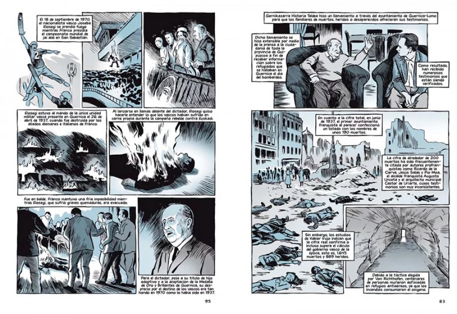 Páginas de 'La muerte de Guernica'