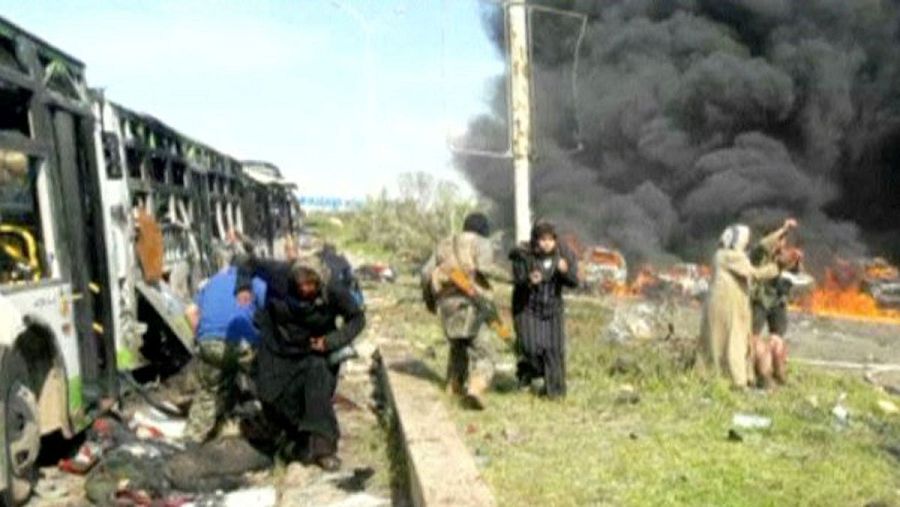 Atentado contra el convoy de los evacuados de Alepo