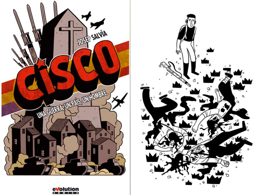Portada y página de 'Cisco. Una guerra, un país, un hombre'