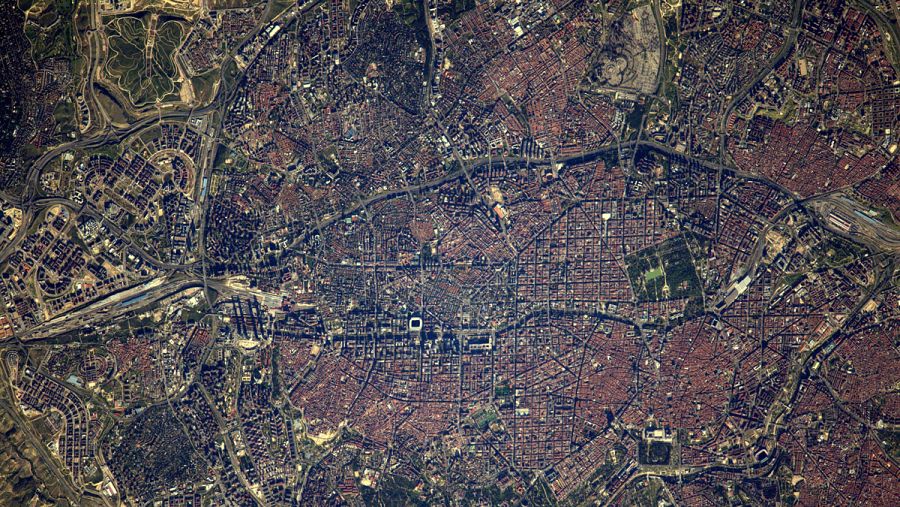 Madrid, fotografiada desde la EEI. ESA
