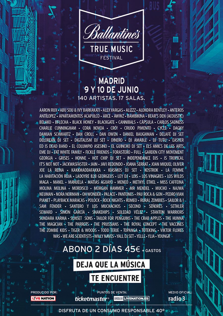 9 y 10 de junio, 17 salas del centro de Madrid acogen el True Music Festival