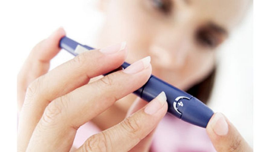 Una mujer enferma de diabetes