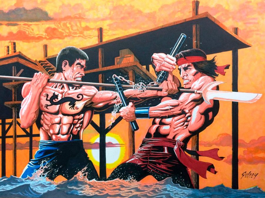 Ilustración de Shang-Chi, de Paul Gulacy