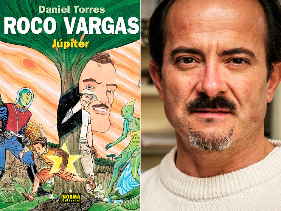 Portada de 'Júpiter' y su autor, Daniel Torres