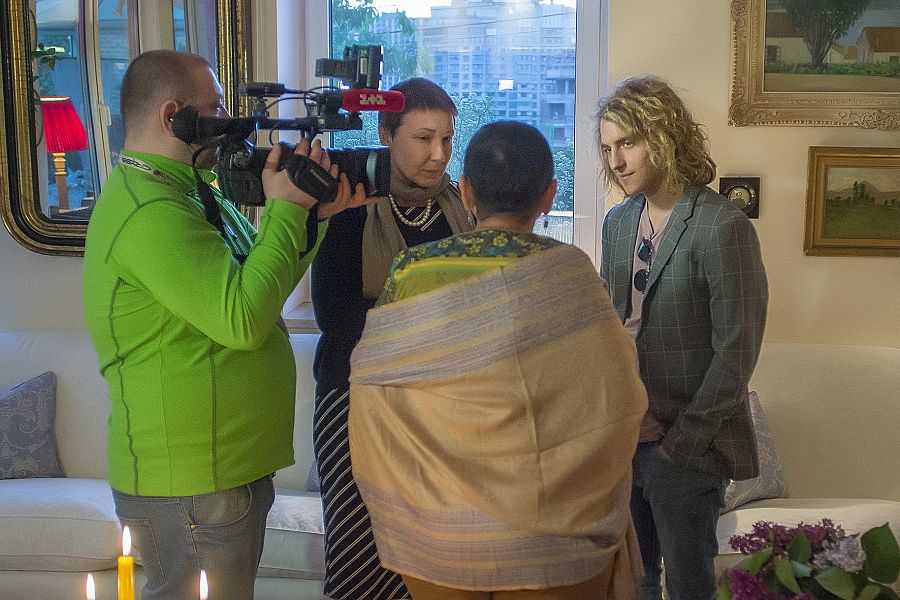 Entrevista por la televisión ucraniana a Manel Navarro