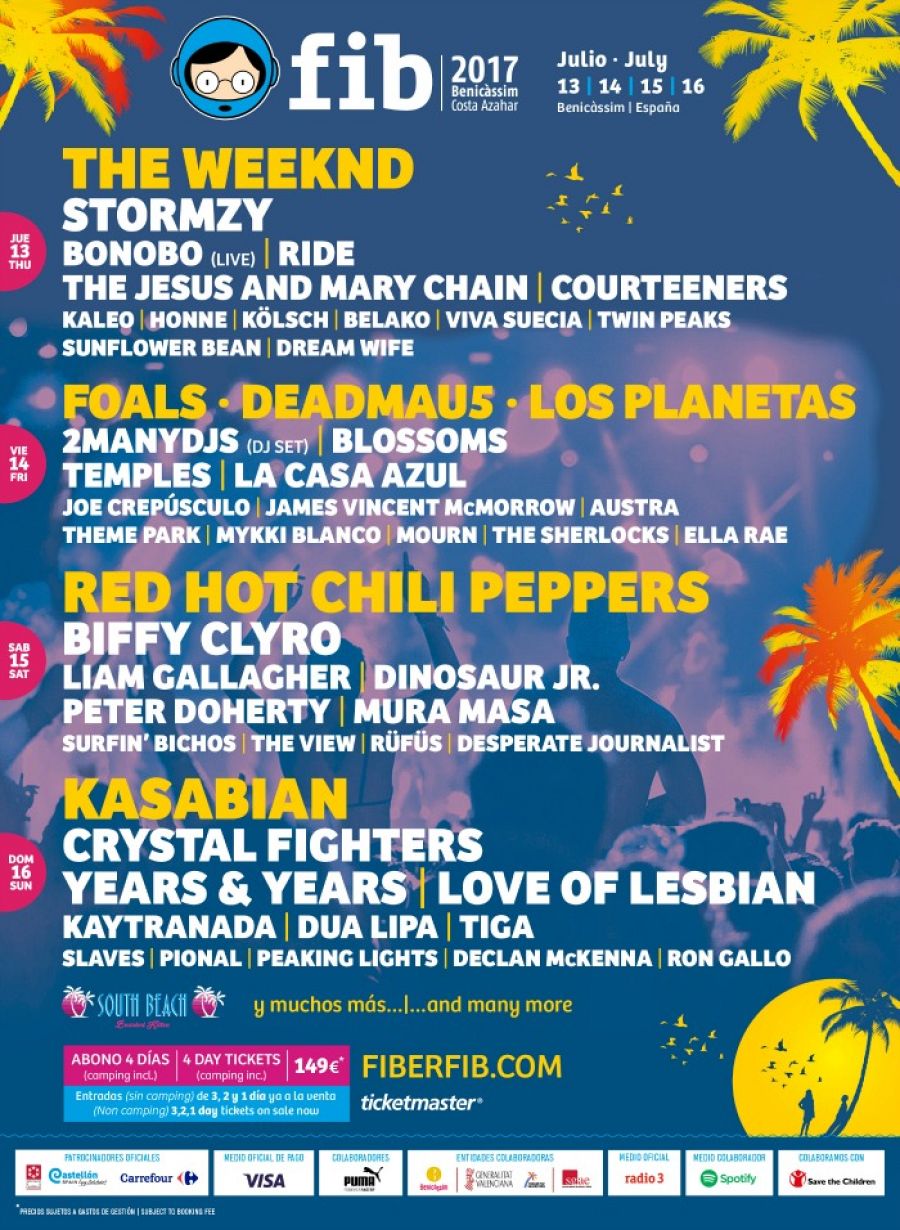 Así queda la distribución por días del FIB 2017