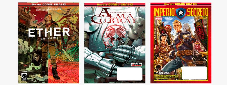 Algunos de los cómics que se regalarán el Día del Cómic Gratis