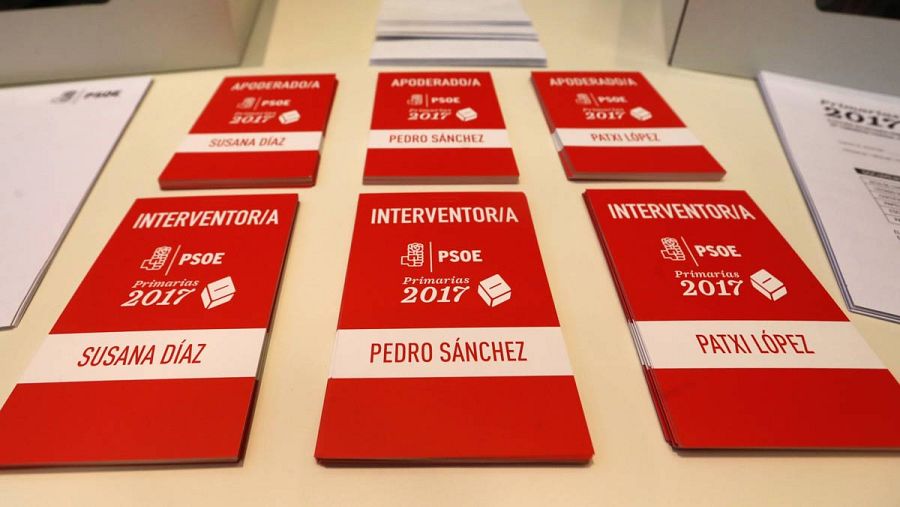 Preparativos en Ferraz de las primarias en el PSOE.