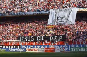 Homenaje a Jesús Gil en el Calderón, días después de su fallecimiento.