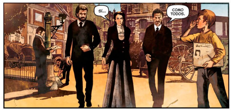 Los protagonistas en acción