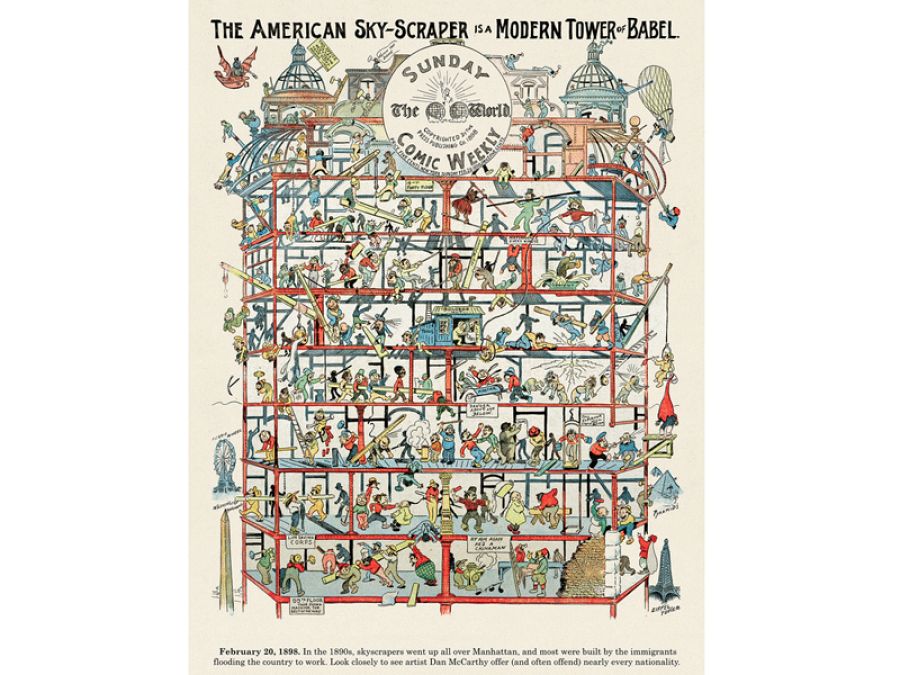 Dan McCarthy, The American sky-scraper is a modern tower of Babel (1898)
