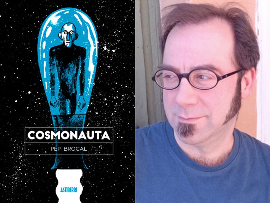 Portada de 'Cosmonauta' y su autor, Pep Brocal