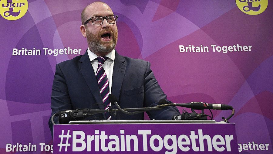 El líder del eurófobo Partido por la Independencia del Reino Unido (UKIP), Paul Nuttall