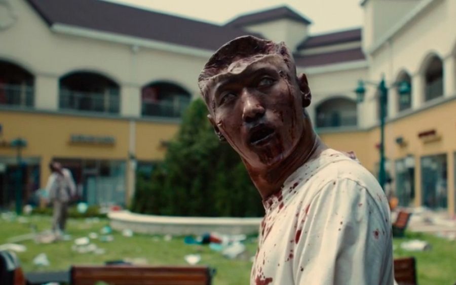 Uno de los zombis de la película
